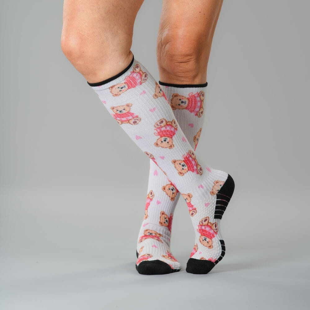 Sweetheart Bear Compression Socks