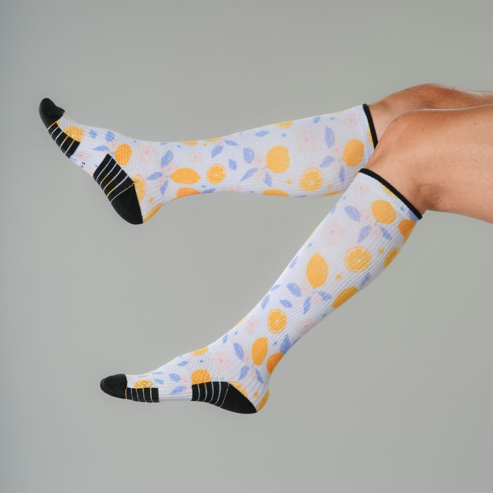 Lavender Lemon Compression Socks