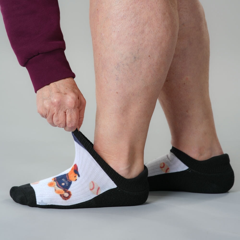 Baseball Bears Ankle Socks
