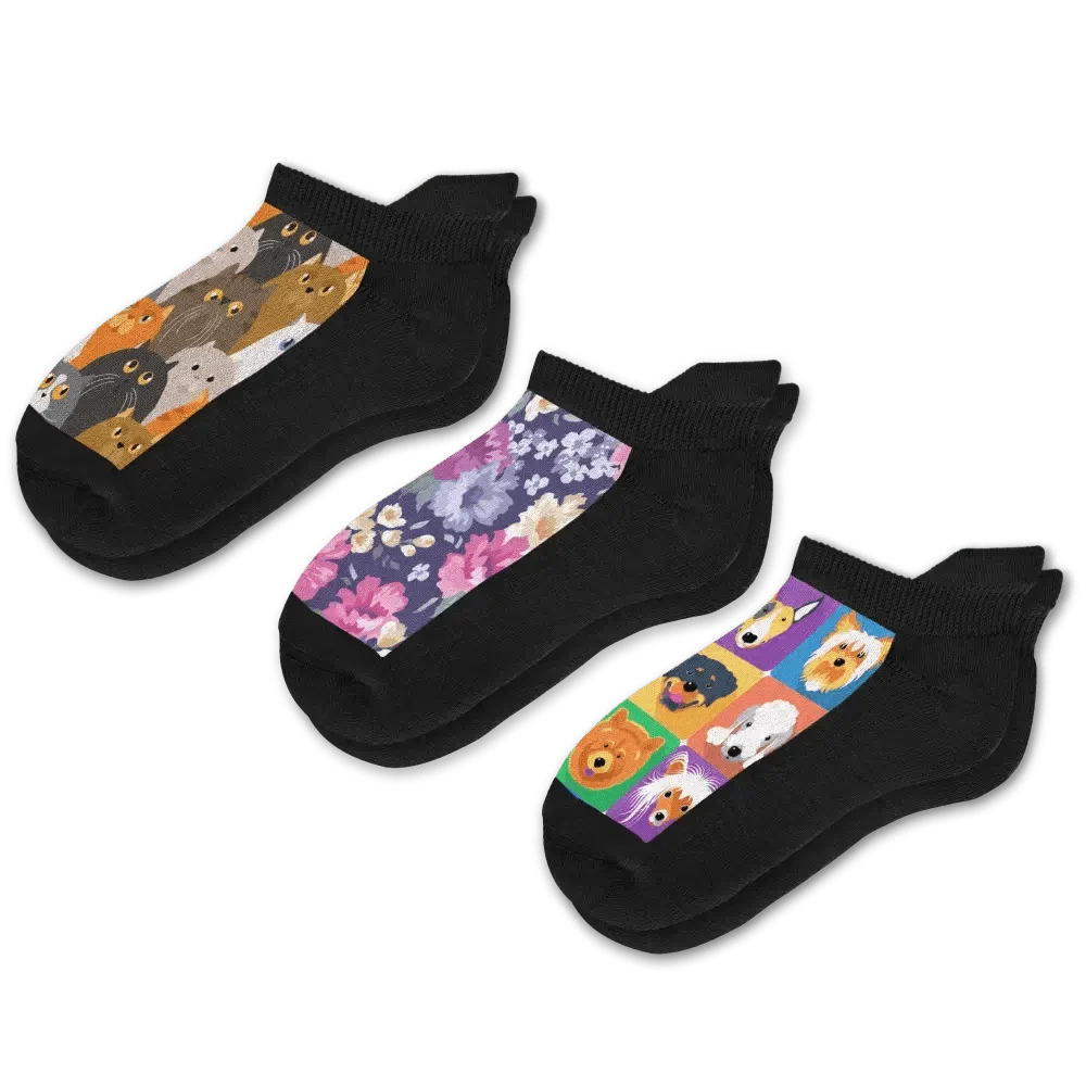 Paws & Petals Ankle Socks Bundle 3-Pack