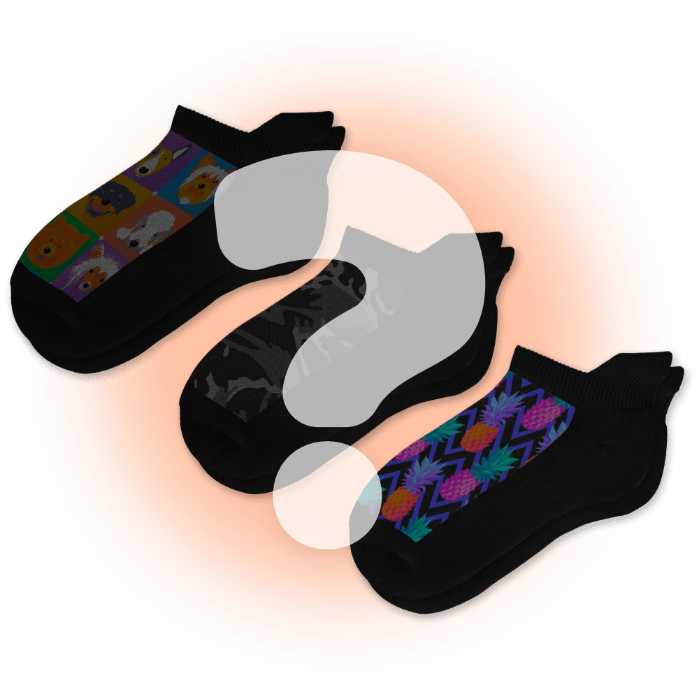 3 Pair Mystery Ankle Socks