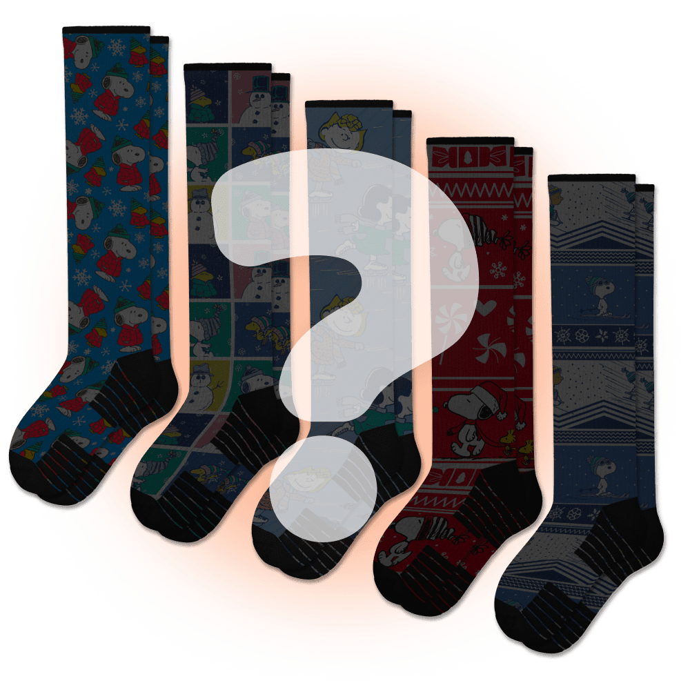 Peanuts Mystery Compression Socks Bundle 5-Pack