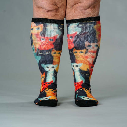 Cozy Cats EasyStretch™ Socks 5-Pack Bundle