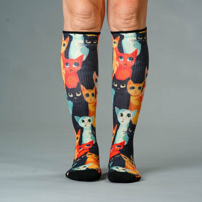 Cozy Cats Compression Socks 5-Pack Bundle