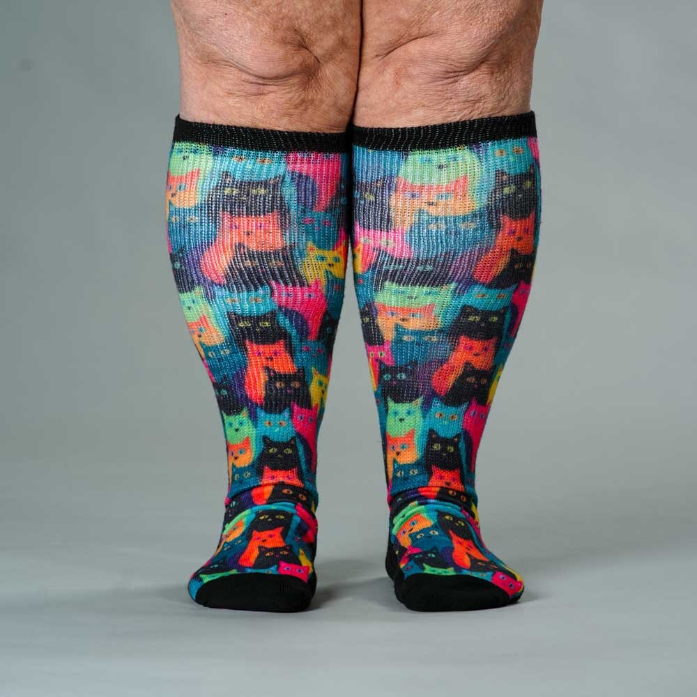 Cozy Cats EasyStretch™ Socks 5-Pack Bundle