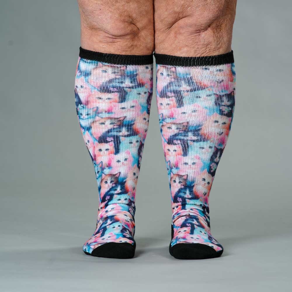 Cozy Cats EasyStretch™ Socks 5-Pack Bundle