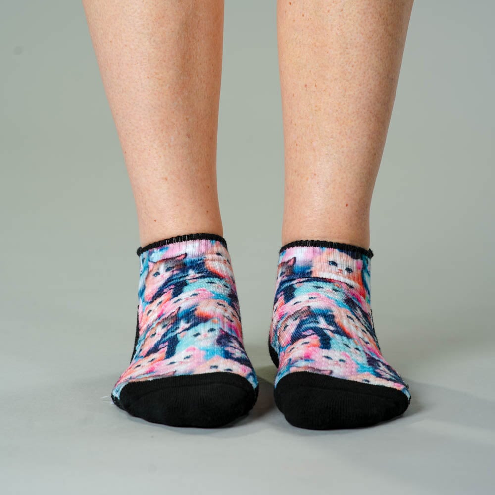 Cozy Cats Ankle Compression Socks 5-Pack Bundle