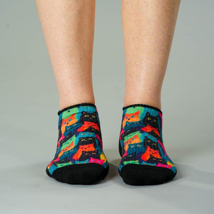 Cozy Cats Ankle Compression Socks 5-Pack Bundle