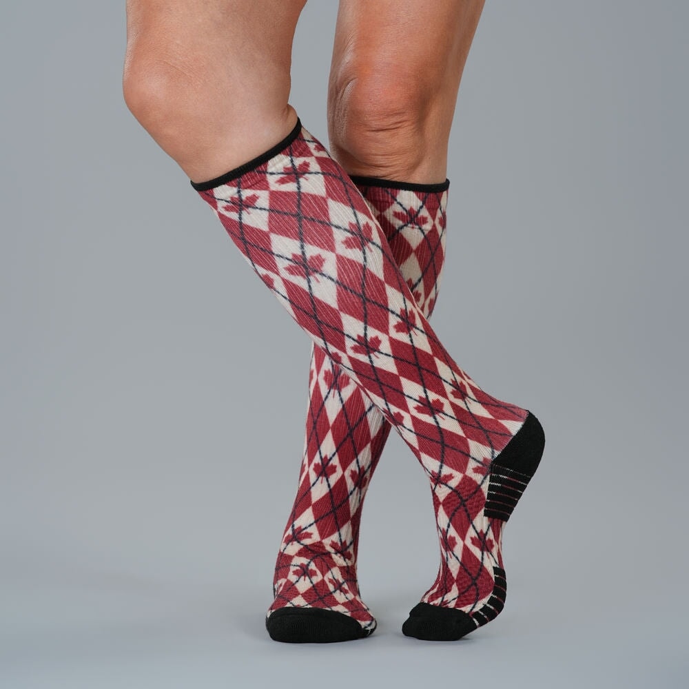 Canadian Argyle Compression Socks