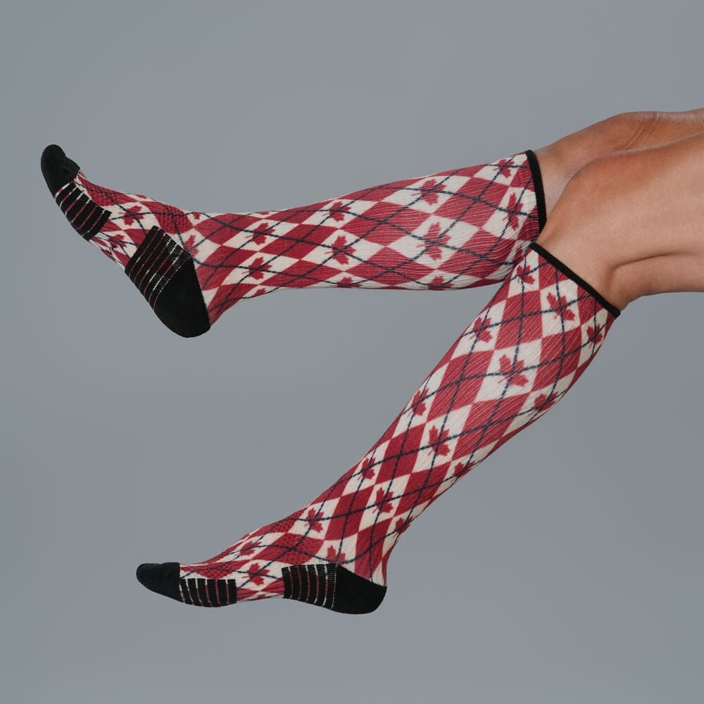 Canadian Argyle Compression Socks