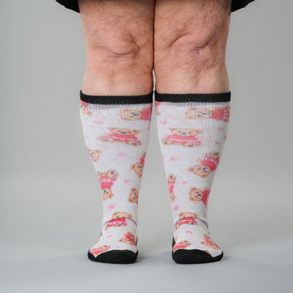 Sweetheart Bear EasyStretch™ Socks