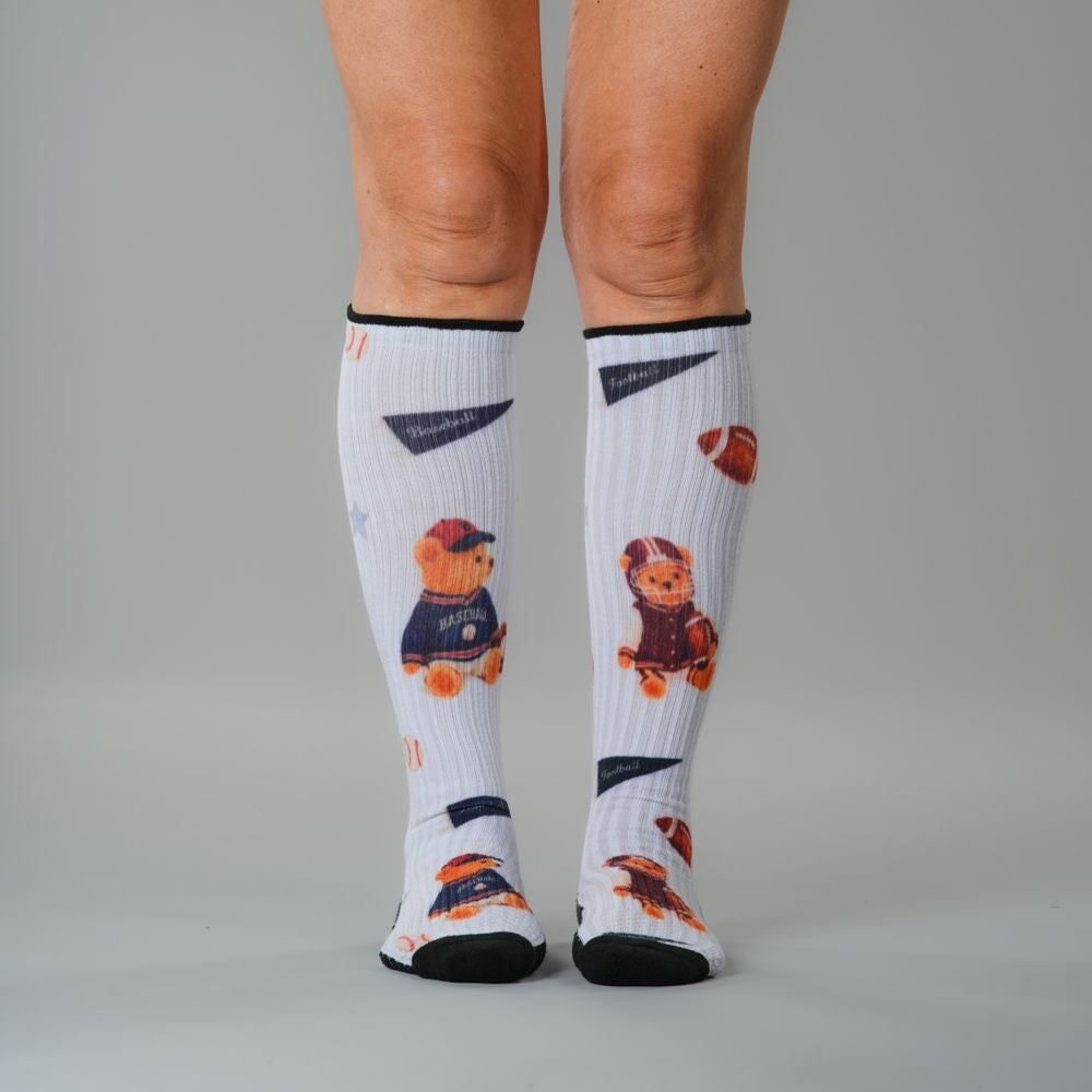 Touchdown Teddy Compression Socks
