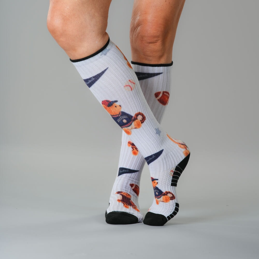 Touchdown Teddy Compression Socks