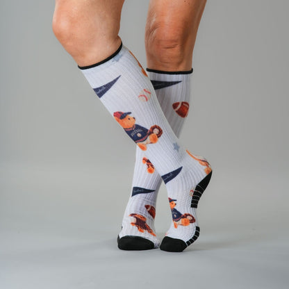 Touchdown Teddy Compression Socks