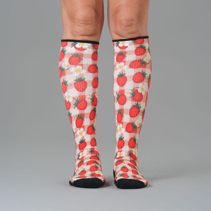 Strawberry Patch Compression Socks