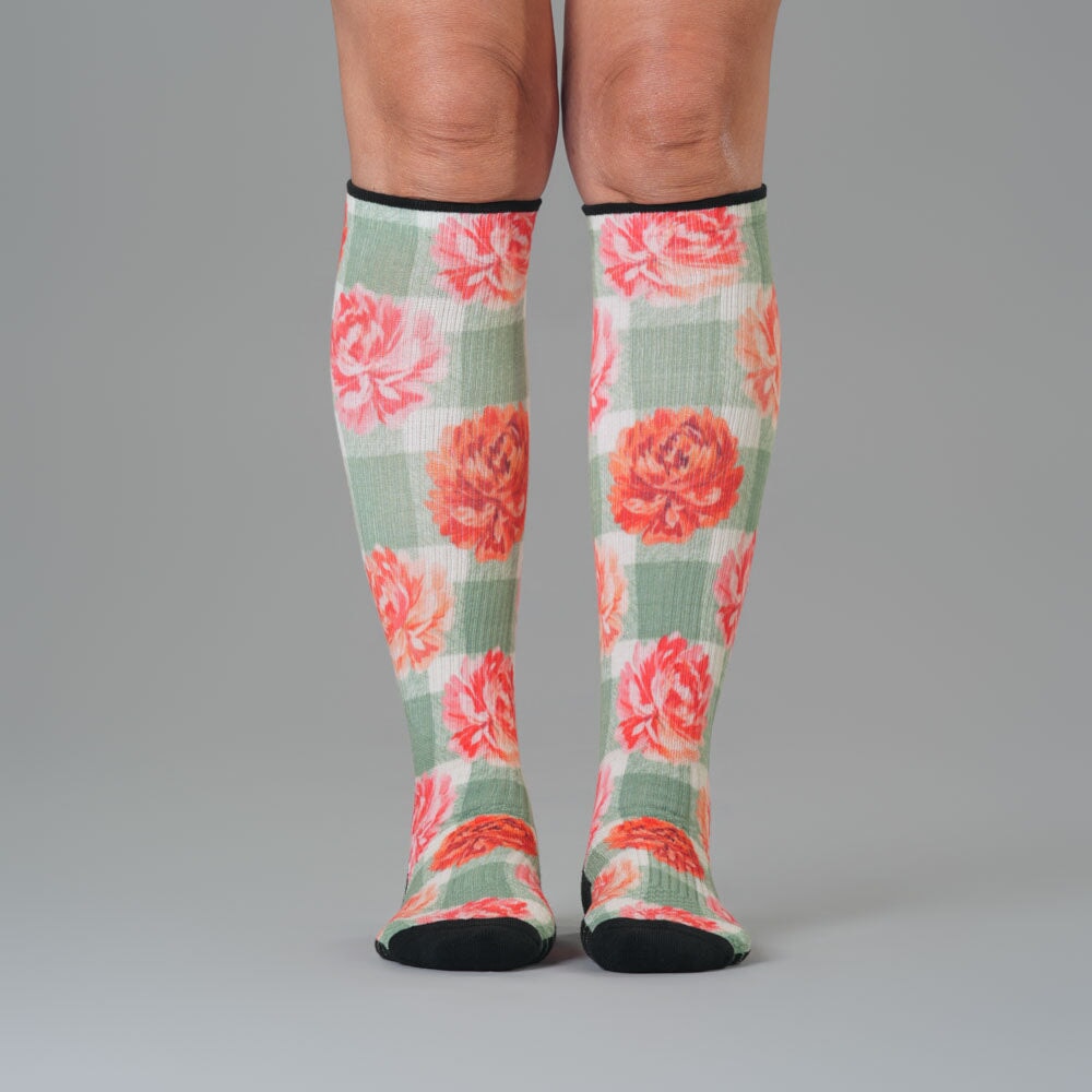 Gingham Garden Compression Socks 5-Pack Bundle