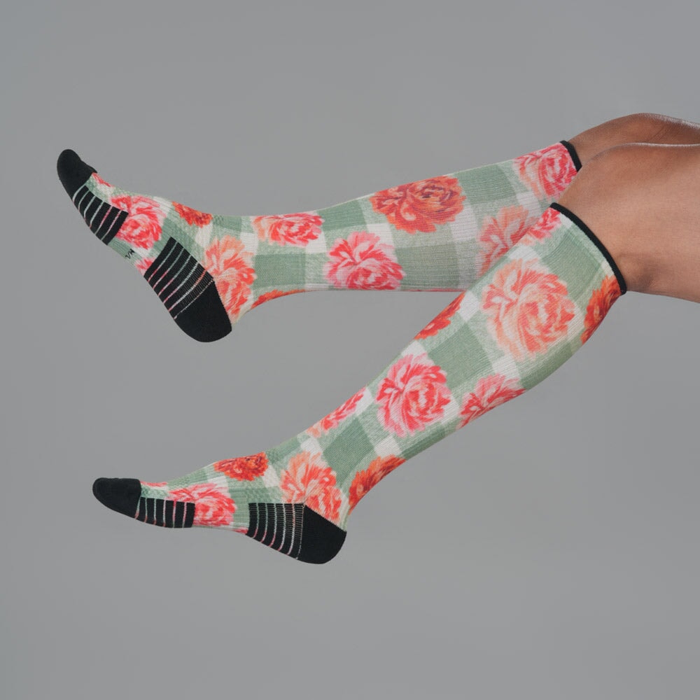 Peony Blooms Compression Socks