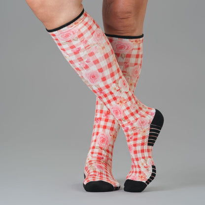Cottage Rose Compression Socks
