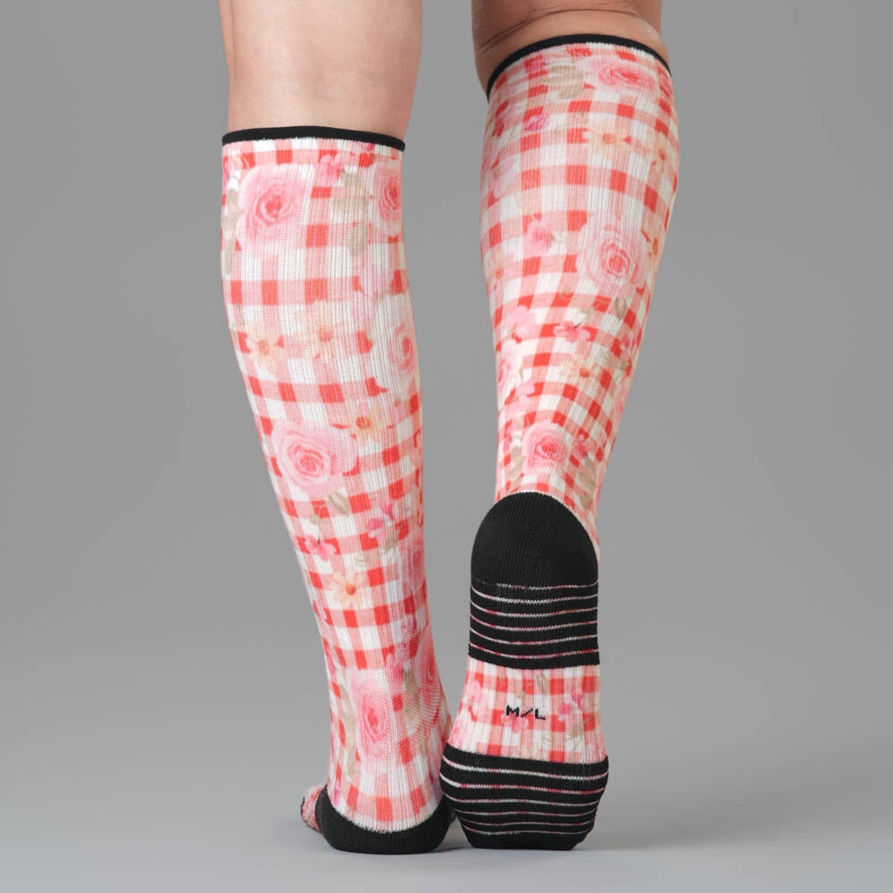 Cottage Rose Compression Socks