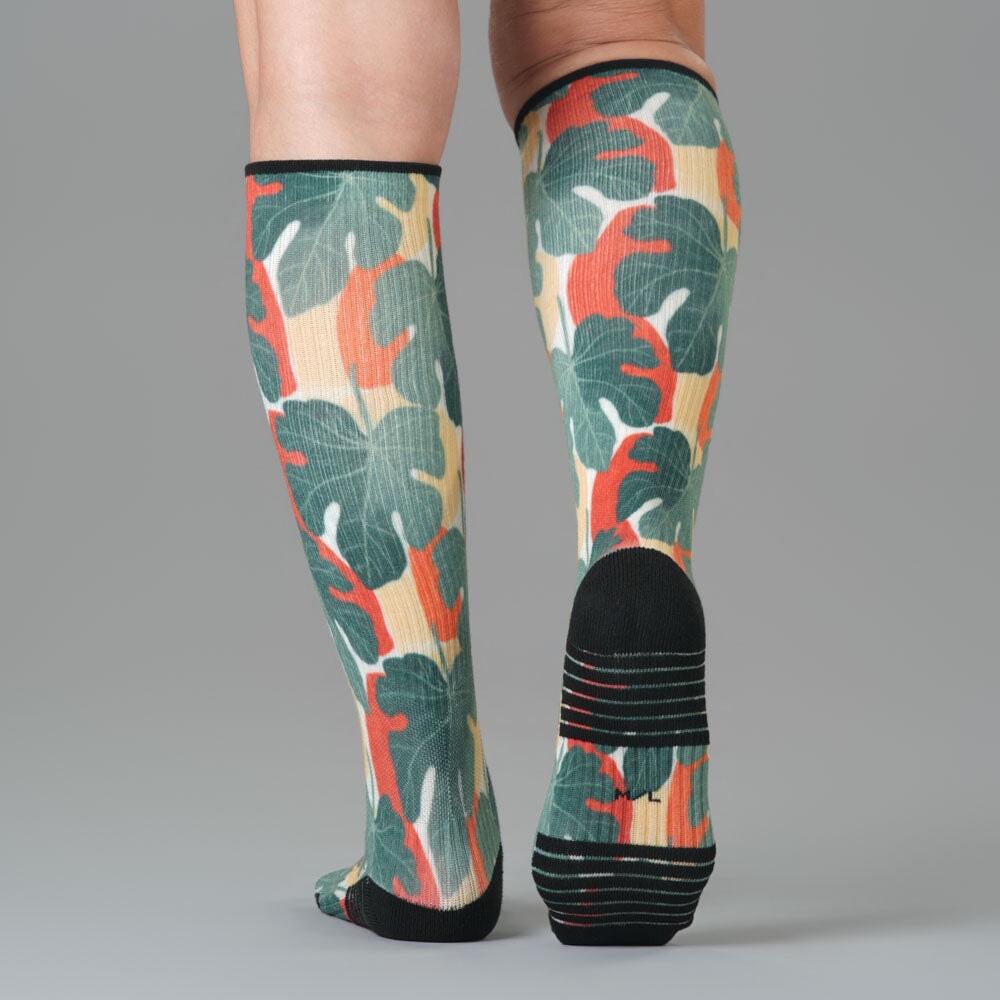 Jungle Leaves Compression Socks