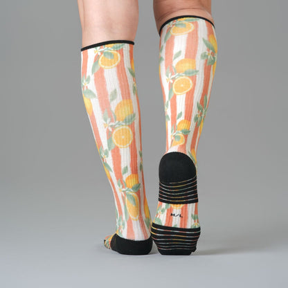Lemon Stripes Compression Socks