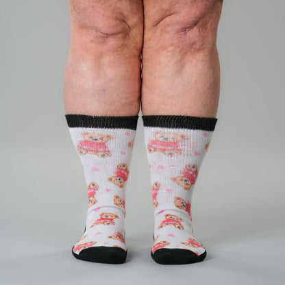 Sweetheart Bear EasyStretch™ Socks