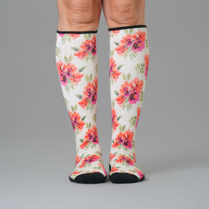 Pastel Petals Compression Socks