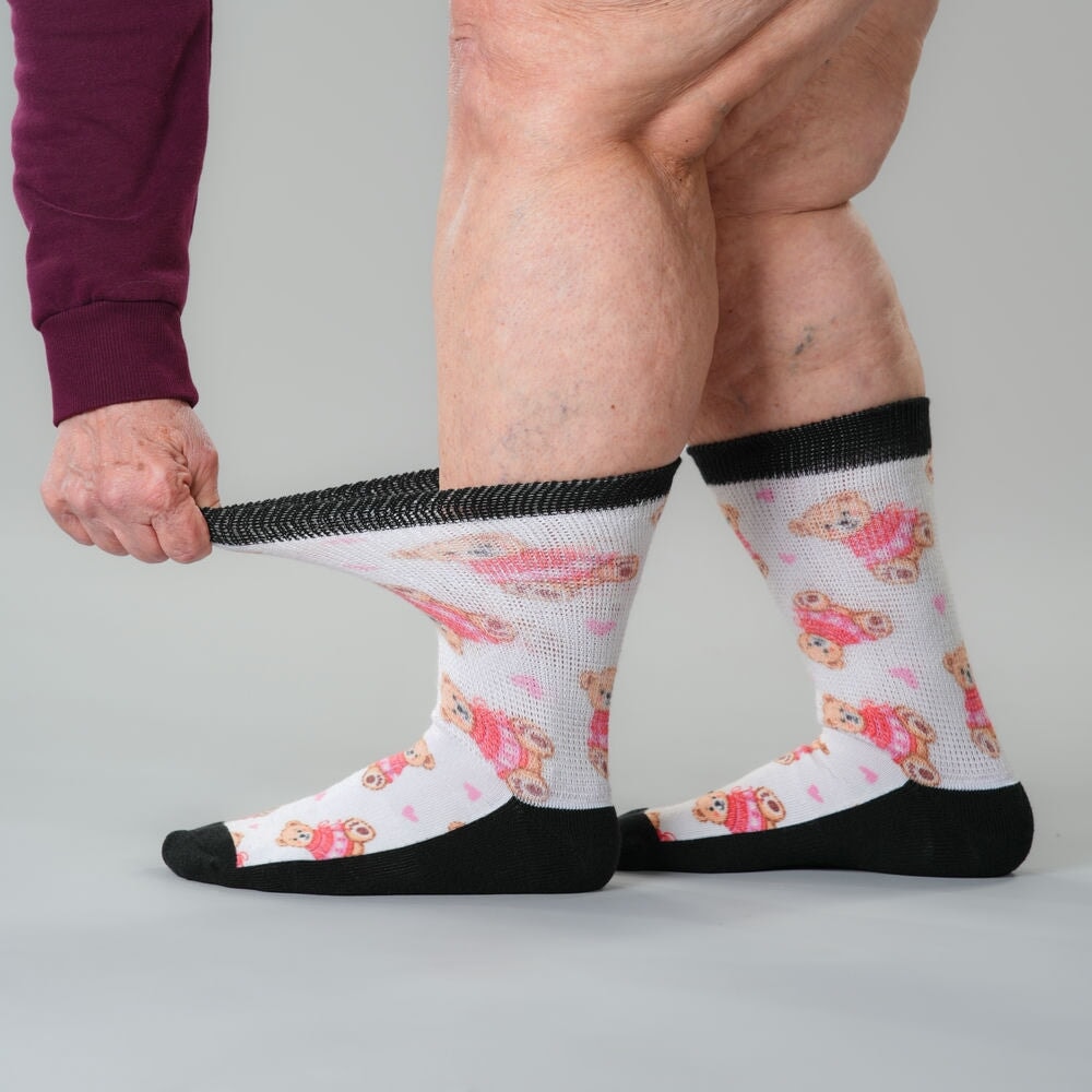 Sweetheart Bear EasyStretch™ Socks