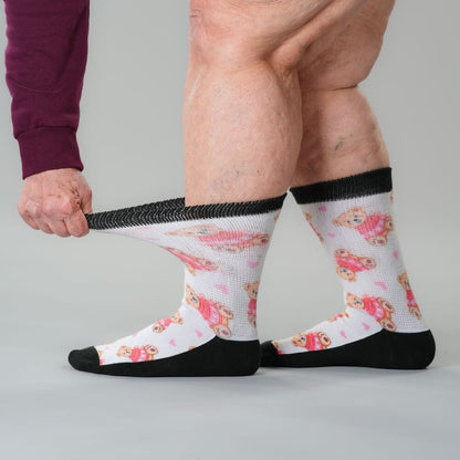 Sweetheart Bear EasyStretch™ Socks