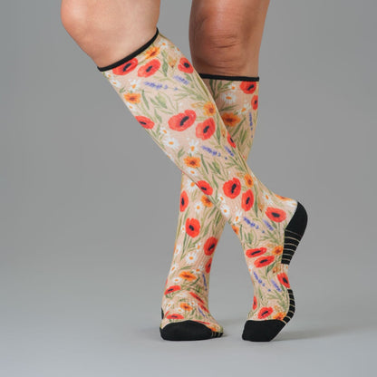 Poppy Summer Compression Socks