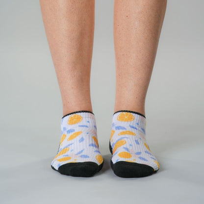 Lavender Lemon Ankle Compression Socks