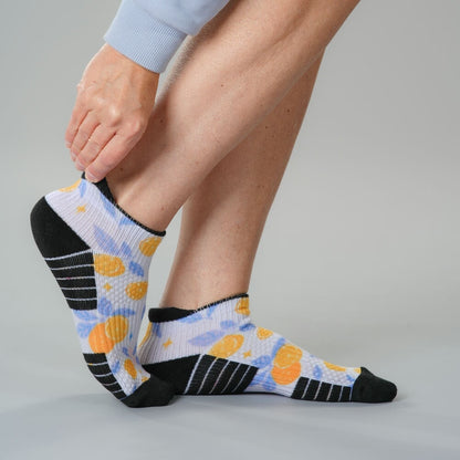 Lavender Lemon Ankle Compression Socks