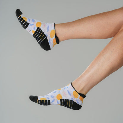 Lavender Lemon Ankle Compression Socks