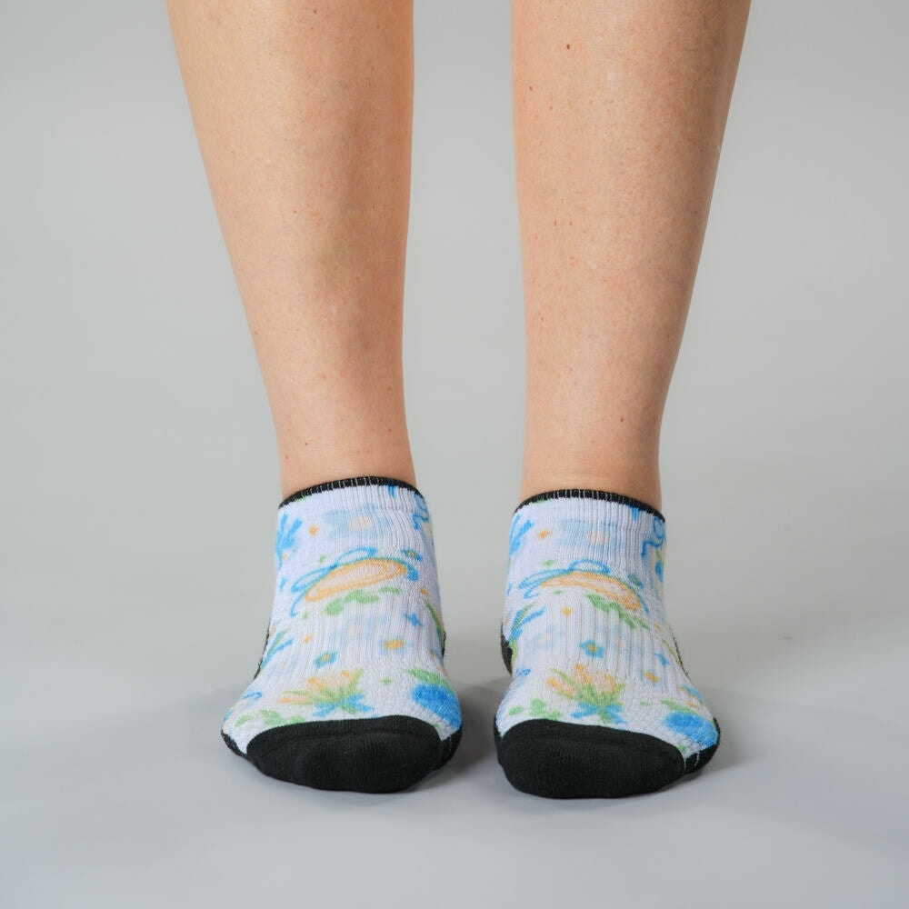 Berry Blue Ankle Compression Socks