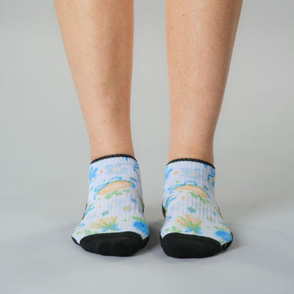 Berry Blue Ankle Compression Socks