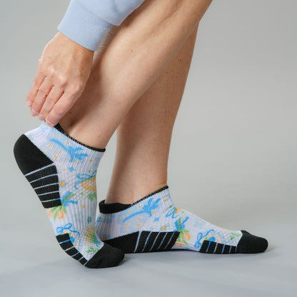 Berry Blue Ankle Compression Socks