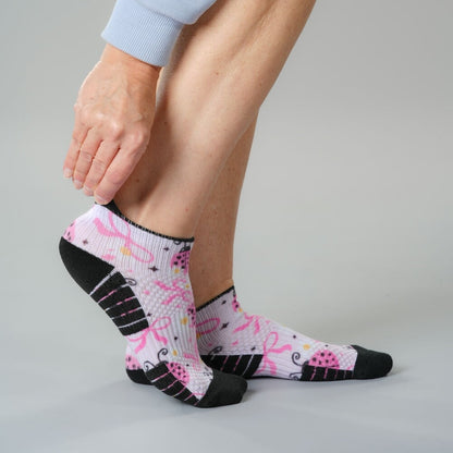 Pink Ladies Ankle Compression Socks