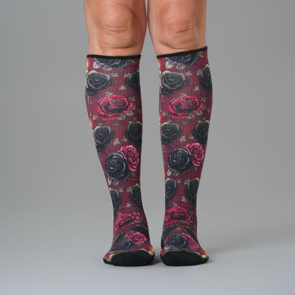 Gothic Rose Compression Socks