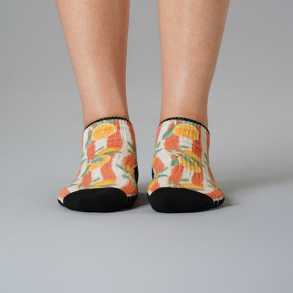 Lemon Stripes Ankle Compression Socks