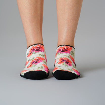 Pastel Petals Ankle Compression Socks