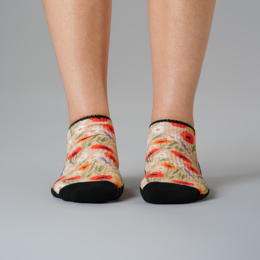 Poppy Summer Ankle Compression Socks
