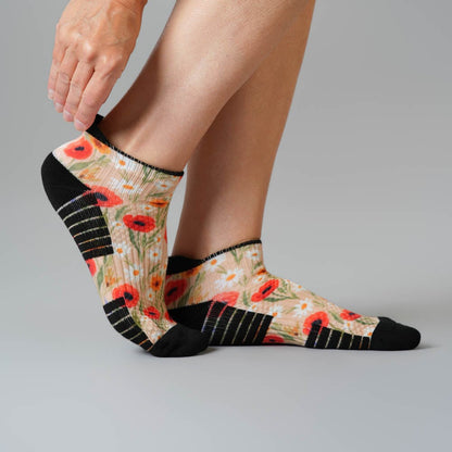 Poppy Summer Ankle Compression Socks