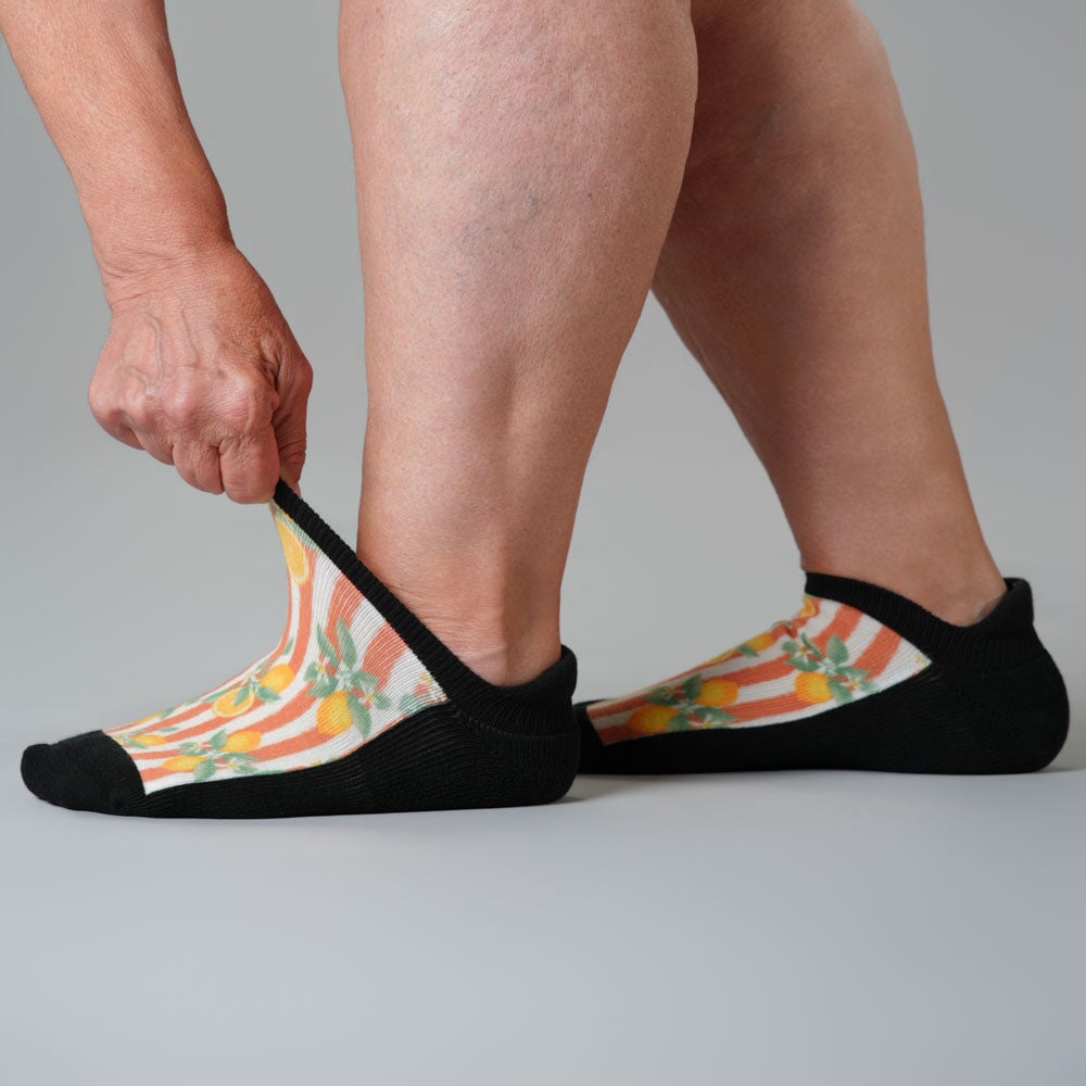 Lemon Stripes Ankle Socks