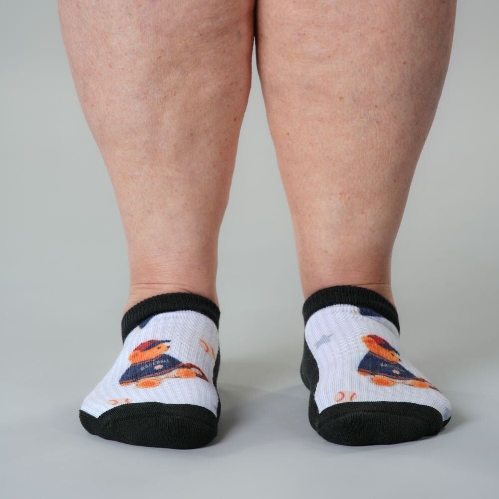 Baseball Bears Ankle Socks