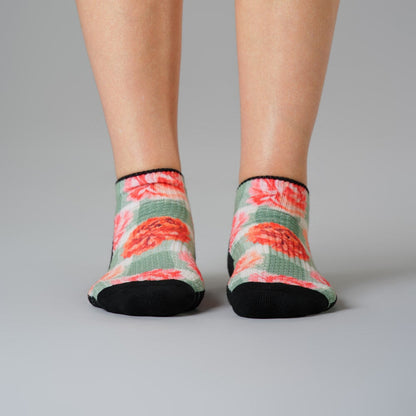 Gingham Garden Ankle Compression Socks 5-Pack Bundle
