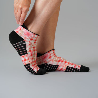 Cottage Rose Ankle Compression Socks