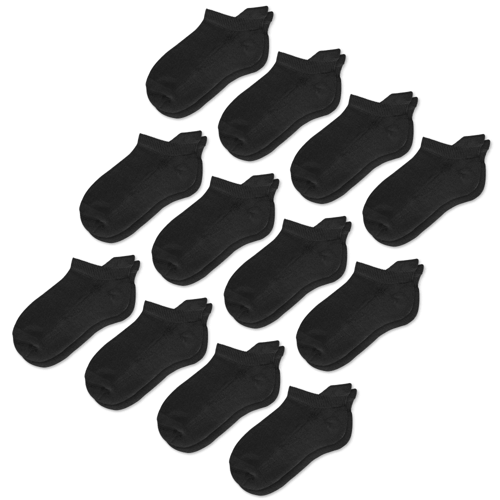 Black Ankle Socks Bundle 12-Pack