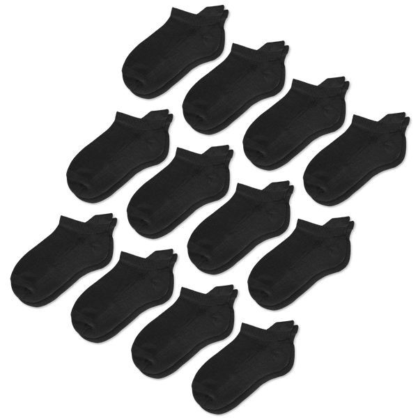 Black Ankle Socks Bundle 12-Pack