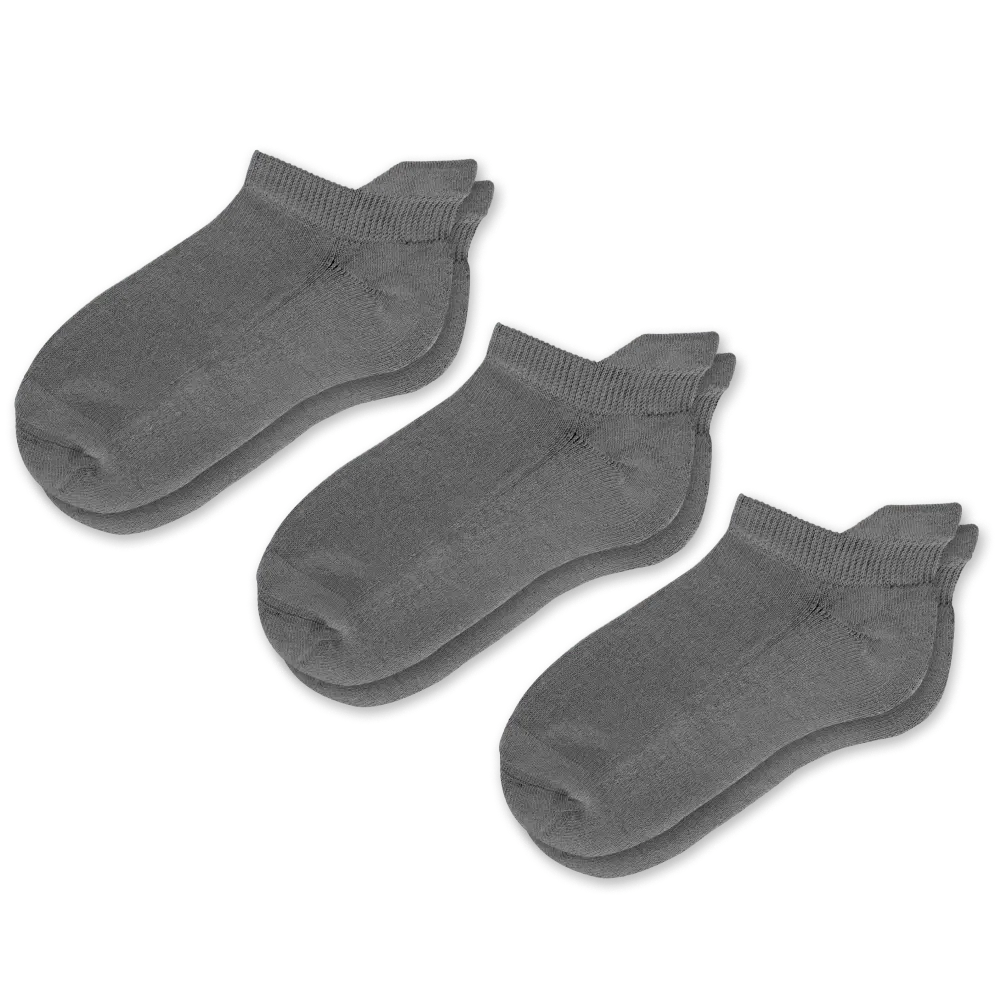 Gray Ankle Socks Bundle 3-Pack