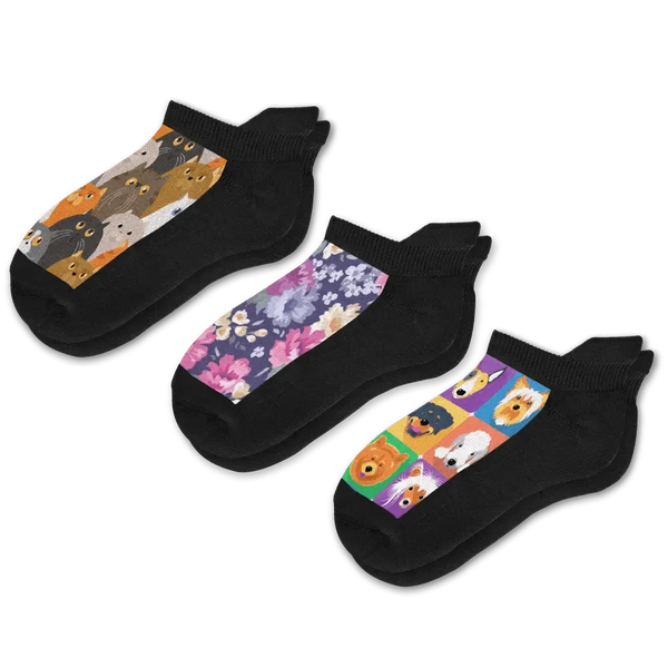 Paws & Petals Ankle Socks Bundle 3-Pack